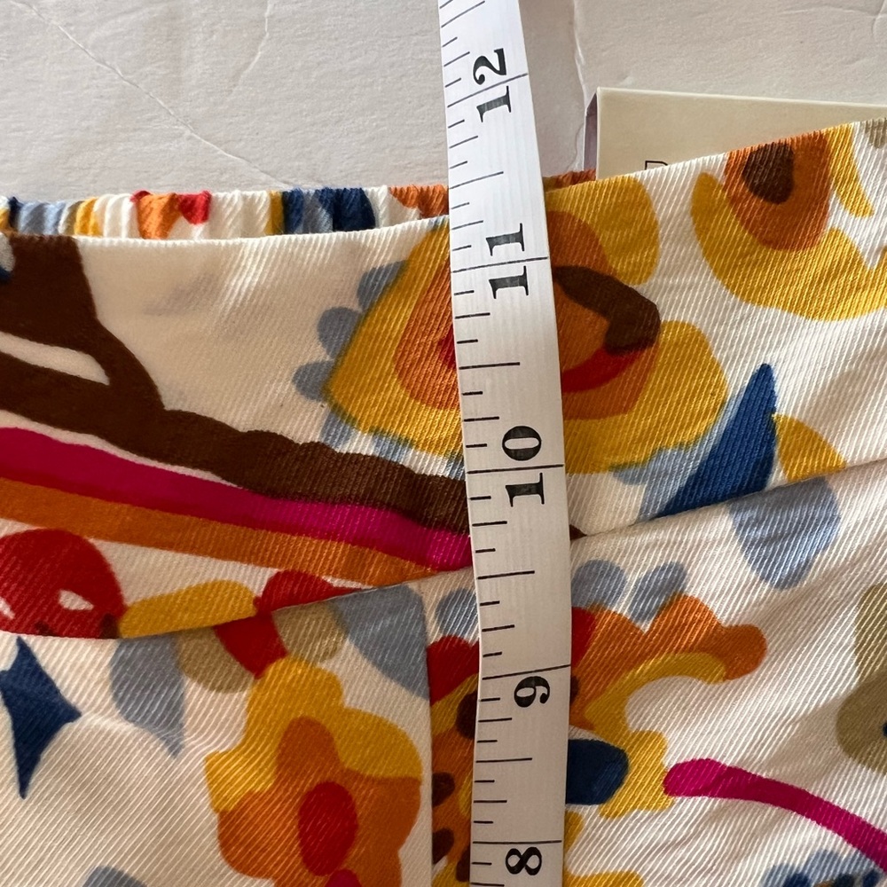 NWT Rachel Zoe Linen Blend Wide Leg Cropped Pant Crochet Ankle Colorful size XS - Picture 8 of 10